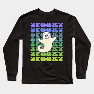 Spooky Ghost Cute Halloween Design Long Sleeve T-Shirt